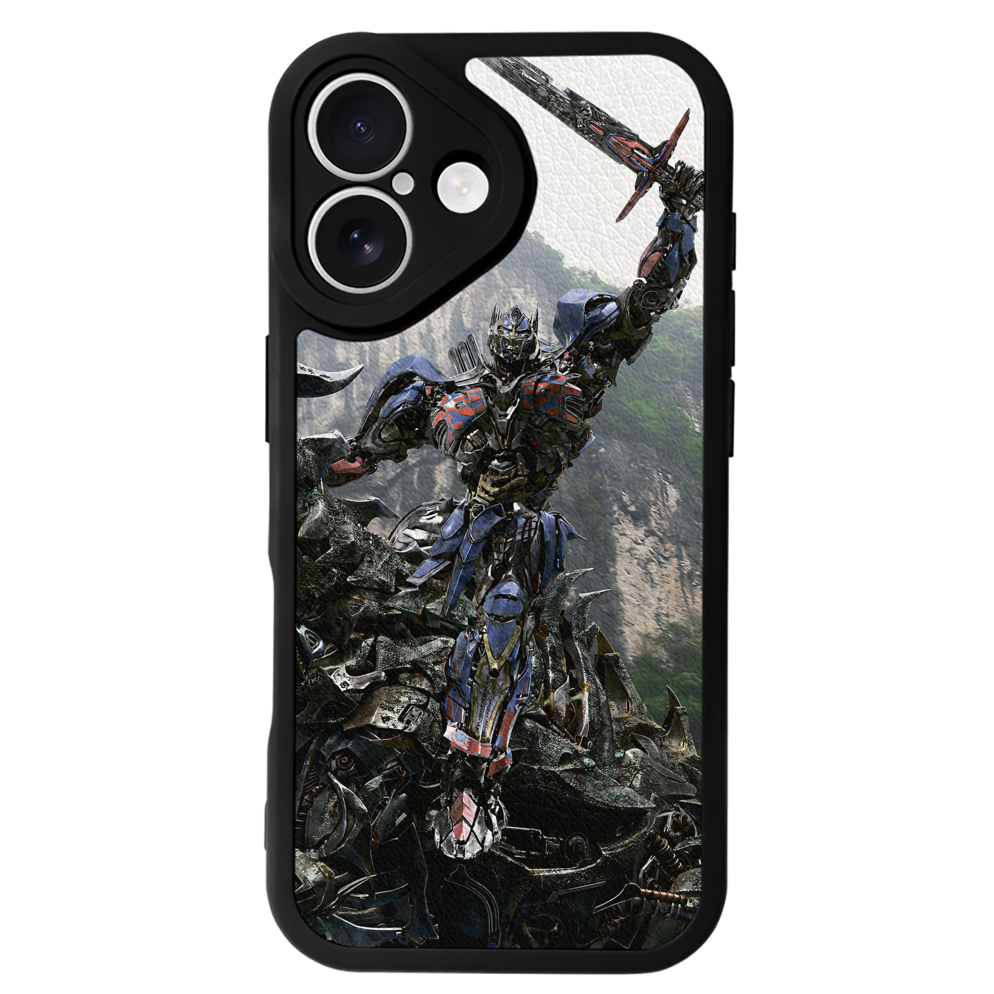 （画像用） Transformers トランスフォーマー 【iPhone 16シリーズ対応】シリコンスマホケース（レザー調） 材質：シリコン